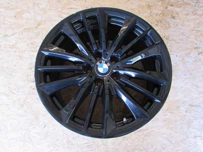 BMW 19 x 8.5 Inch ET:33 Black Wheel Rim W Spoke 332 36116791383 F10 F12 5, 6 Series